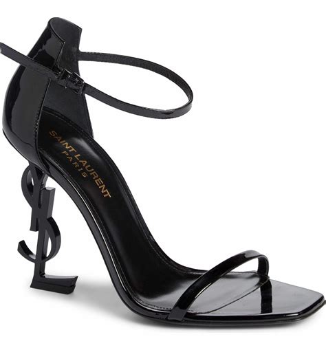 Saint Laurent Opyum YSL Heel Ankle Strap Sandal (Women)